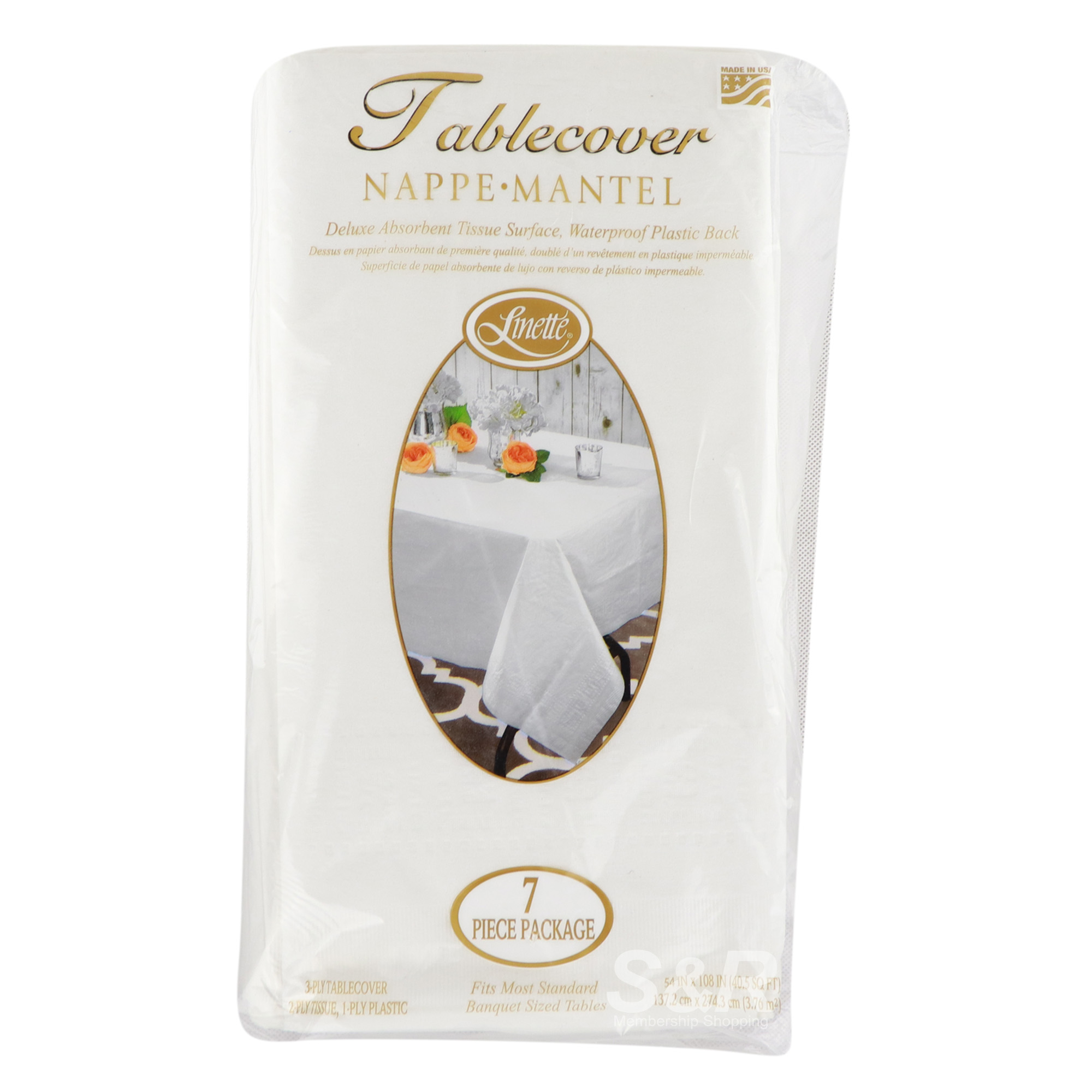 Linette 3-Ply Tablecover Nappe Mantel 7pcs Linette 3-Ply Tablecover Nappe Mantel 7pcs